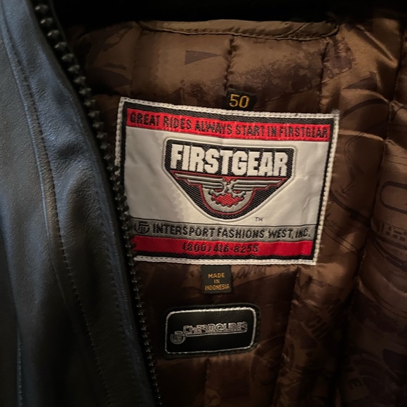AUTHENTIC vintage FirstGear leather biker jacket - Picture 2 of 6